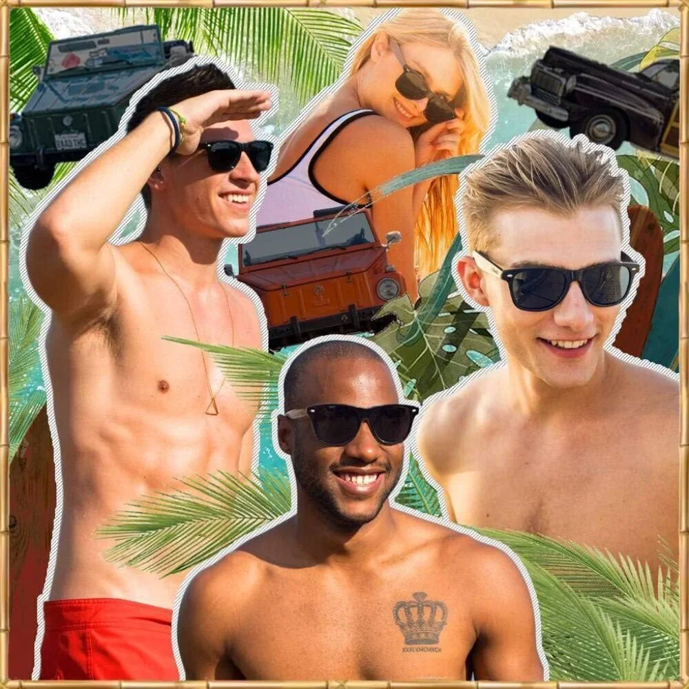 Walnut Wood Sunglasses with Black Polarized Lenses for Men and Women | 100% UVA/ - Picture 6 of 9